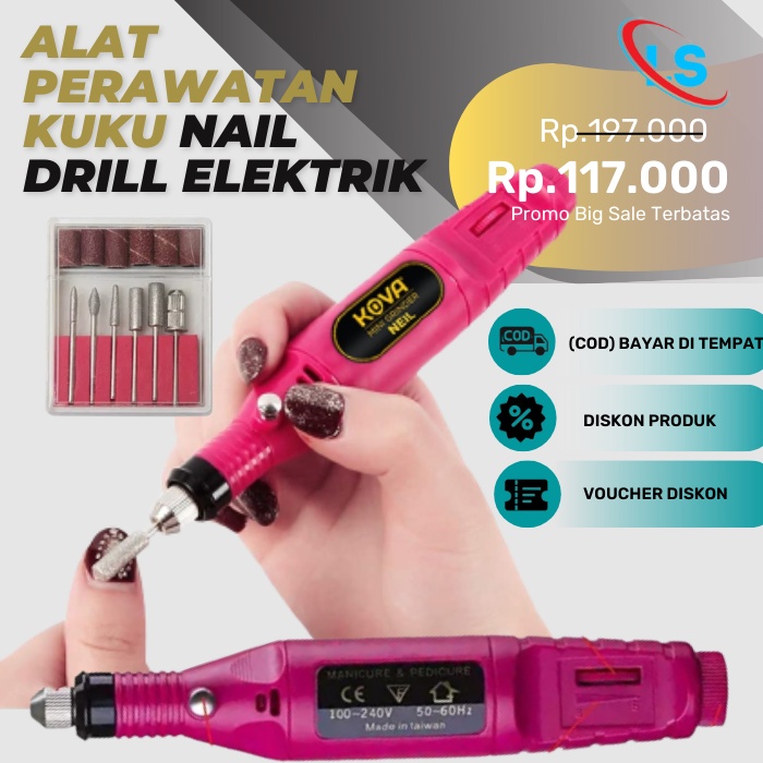 Electric Nail Drill Grinding Manicure Machine Mesin Kikir Amplas Kuku Listrik Nail Art Pen Pedicure