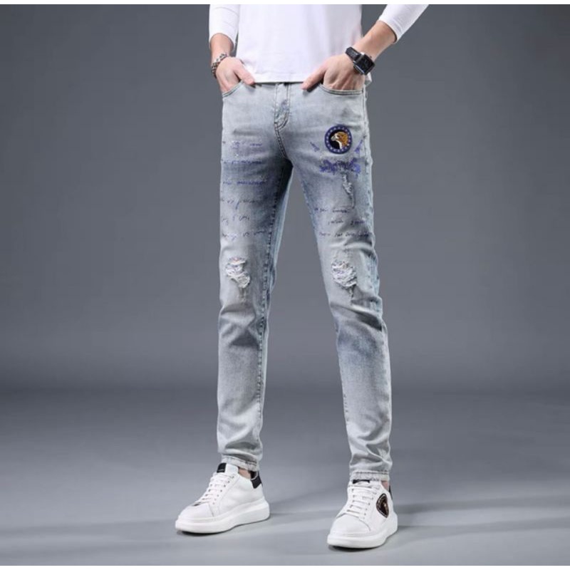 celana jeans branded 077 / celana jeans panjang pria / celana fashion import