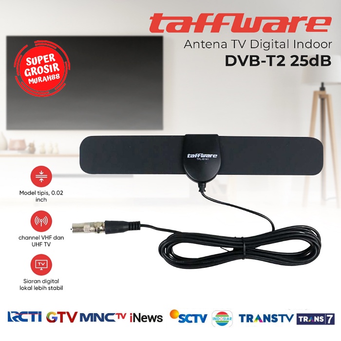 Antena TV Digital Indoor DVB T2 TV Digital Set Top Box Taffware TFL-D141