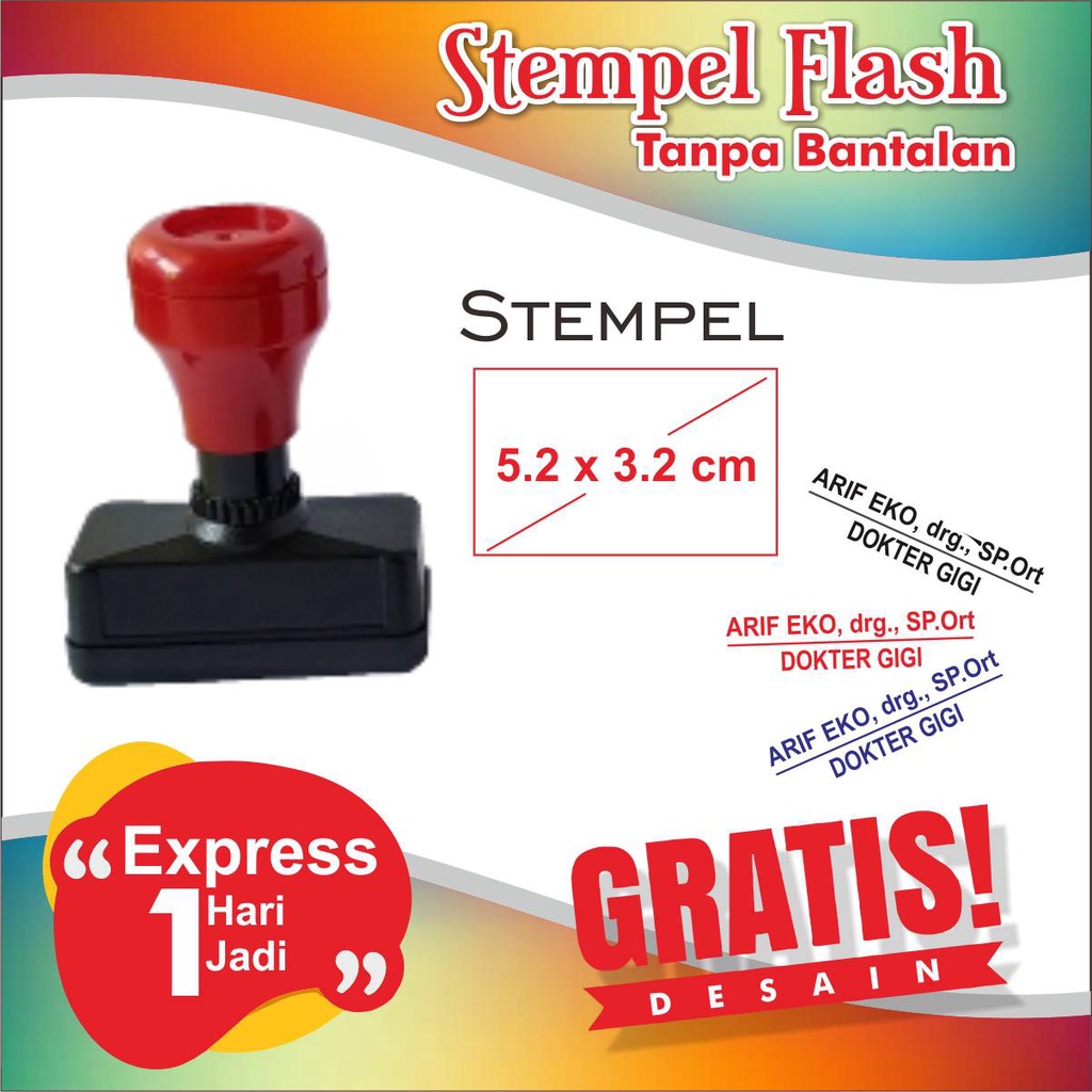 

Stempel Flash persegi panjang Uk. 5.2x3.2 cm eExpress