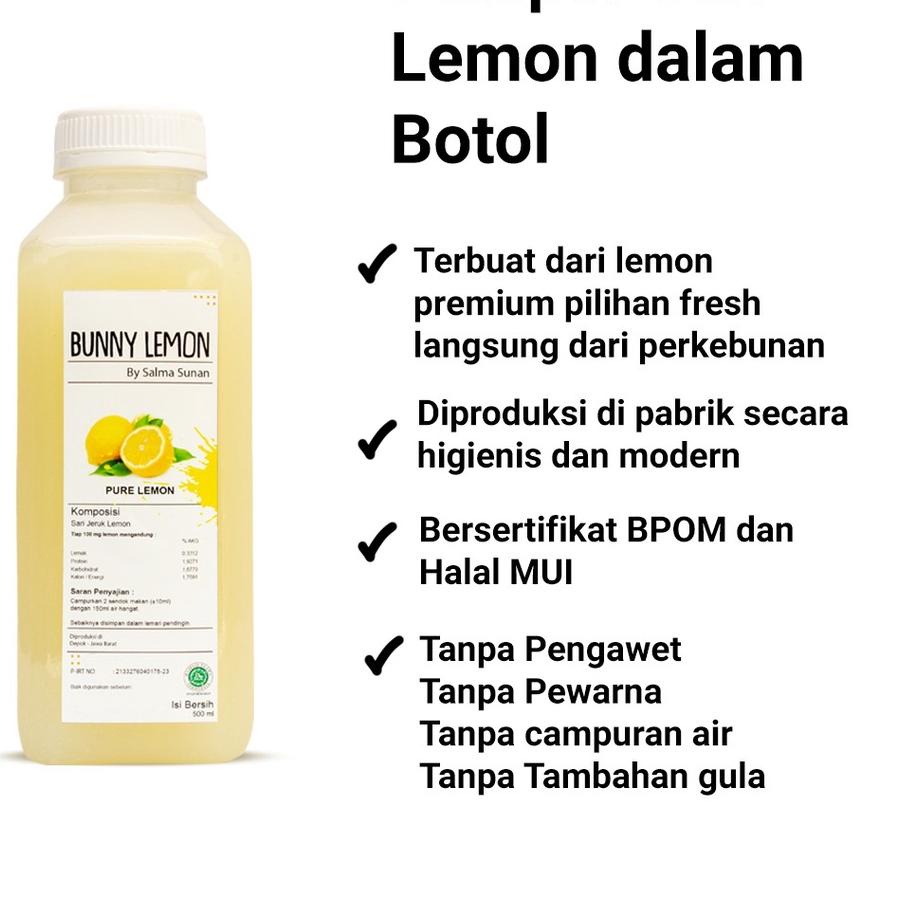 

Diskon✔️MINUMAN SARI LEMON BUNNY LEMON BPOMPAKET 2 BOTOL BY SALMA SUNAN PREMIUM Jus Sari lemon asli untuk diet|SQ9