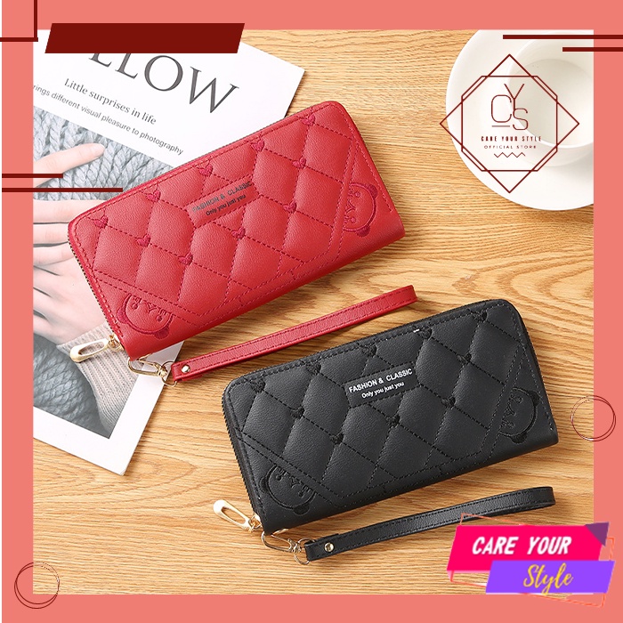 CYS Dompet Panjang Wanita Import Murah Dompet Cewek Fashion Terkini Dompet Panjang Wanita Zipper D81