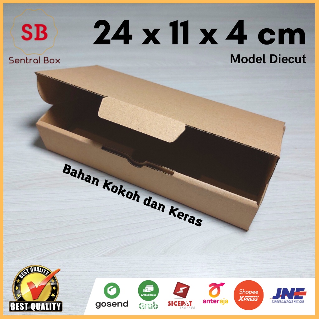 

( Min.order 5 pcs ) Kardus 24 x 11 x 4 cm........Die Cut ( untuk pembelian di atas 10 pcs harga lebih murah )