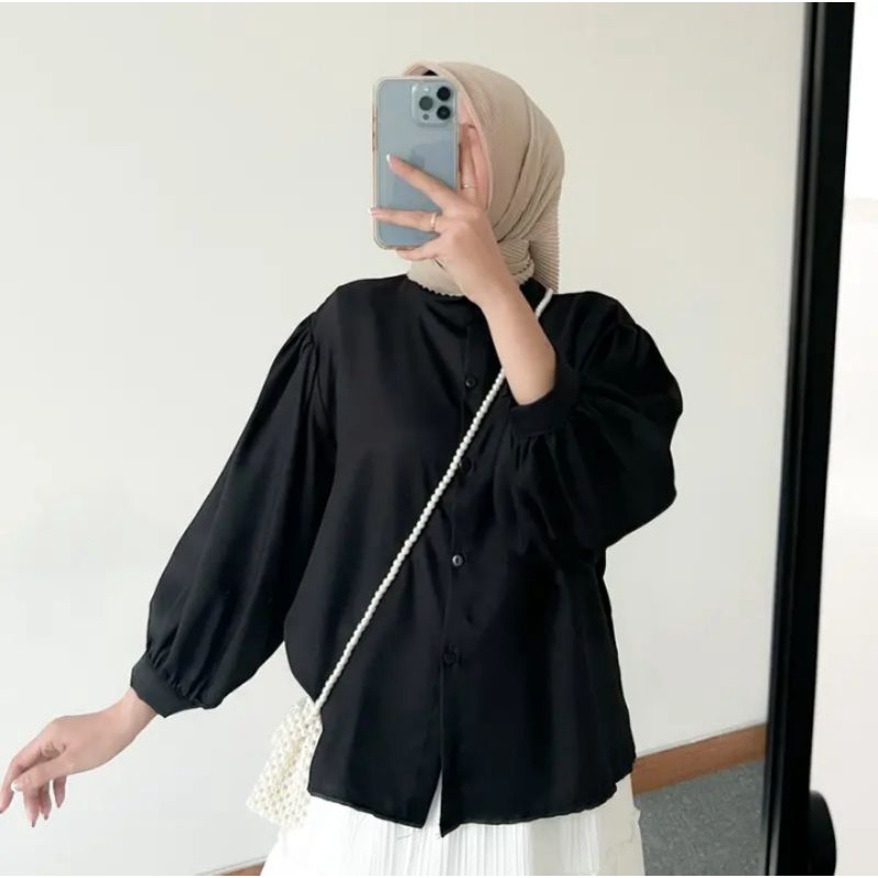 Elze blouse/kemeja shakilla lengan balon