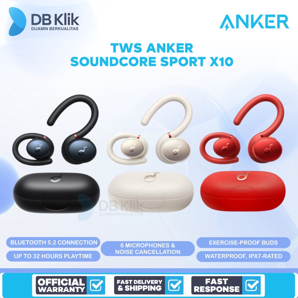 TWS Anker Soundcore Sport X10 A3961- True Wireless Earbuds ANKER A3961