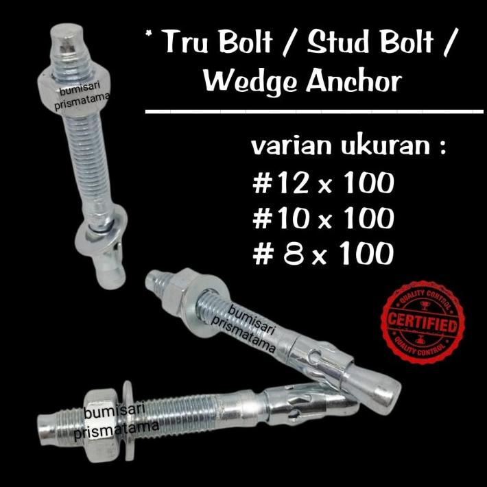 Tru Bolt / Trubolt / Stud Bolt / Wedge Anchor (Per Pcs)