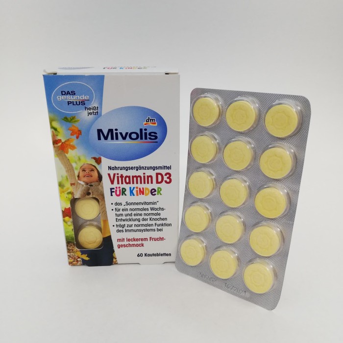 Dm Mivolis Vitamin D3 chewable tablets for children