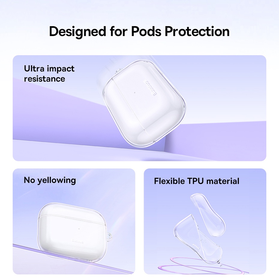 Baseus Casing Airpods Pro/Pro 2/Airpods 3 Case Ultra-thin Bening