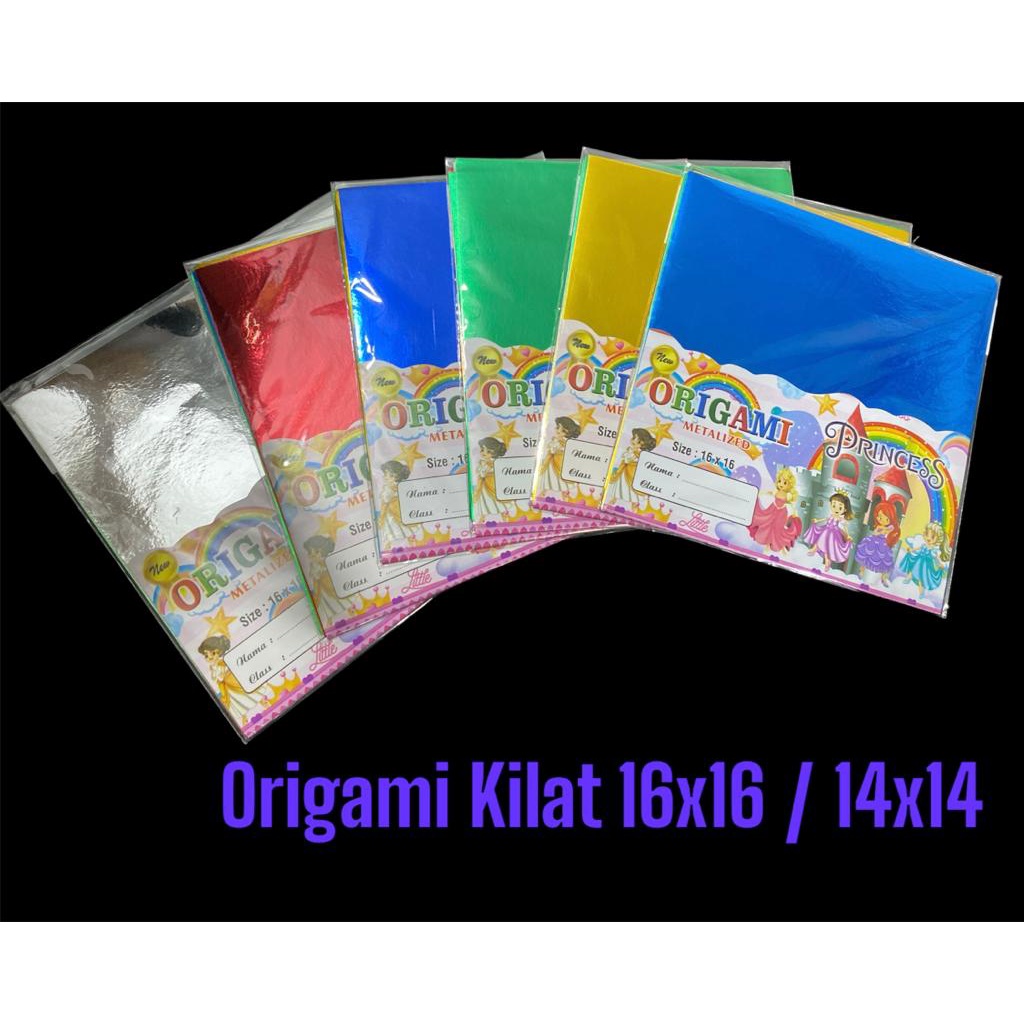 

[1 Bungkus] Origami Metalik 14x14,16x16cm / Kertas Lipat Metalik 14x14,16x16cm