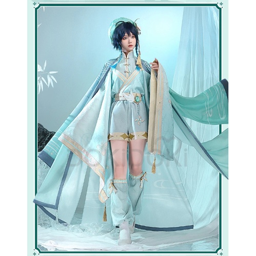 Venti Doujin Cosplay Game Genshin Impact Cosplay Costume Halloween Venti Cosplay Genshin Impact