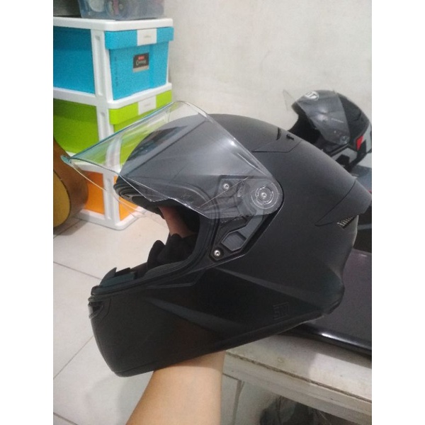 KYT TTC TTcourse TT course black matt doff size L helm fullface bekas seken second preloved8