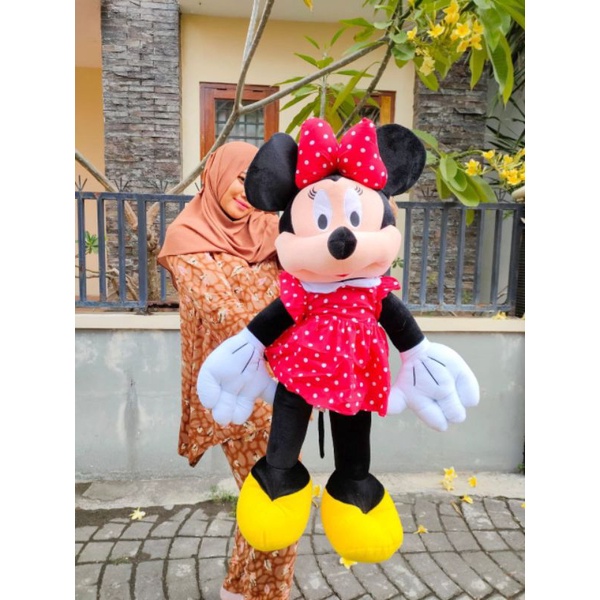 Boneka mickey mouse & minie mouse jumbo, boneka Mickey mini mouse jumbo dan L