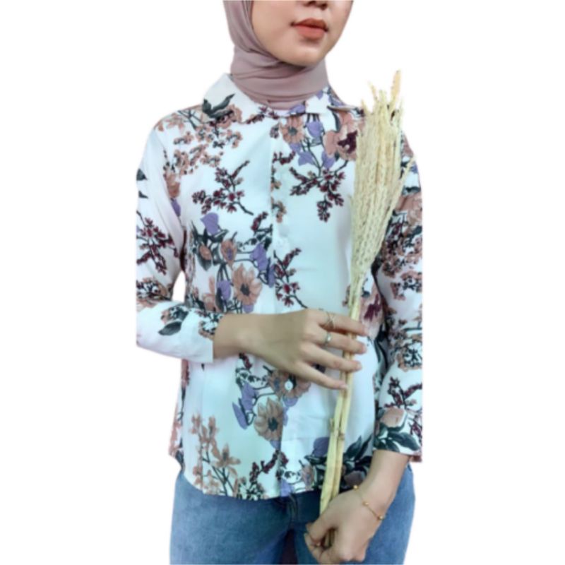 TERMURAH KEMEJA WANITA MOTIF AYUNDA TERLARIS // Tonni Djaya