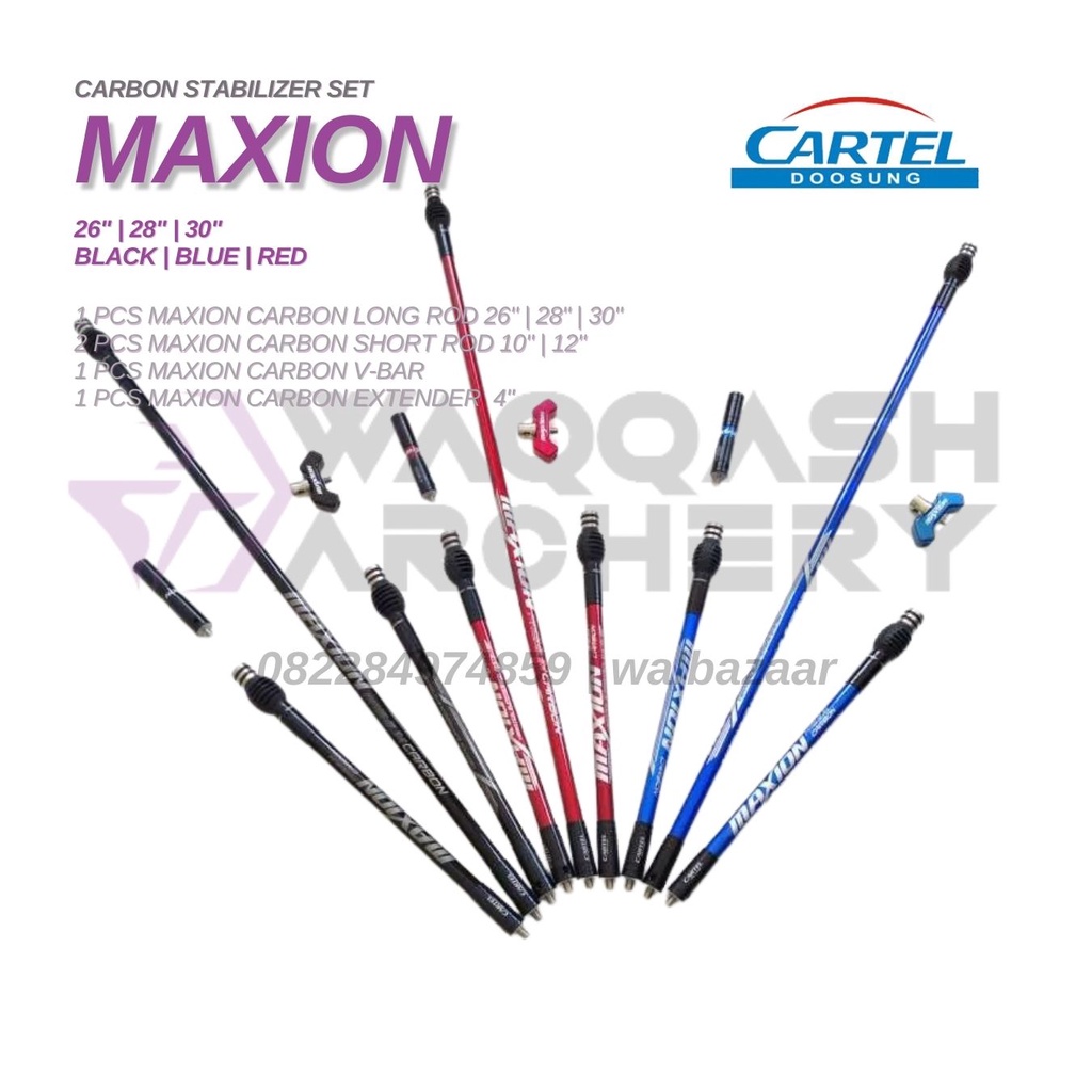 Jual CARTEL MAXION CARBON STABILIZER SET Recurve Standar Bow Original