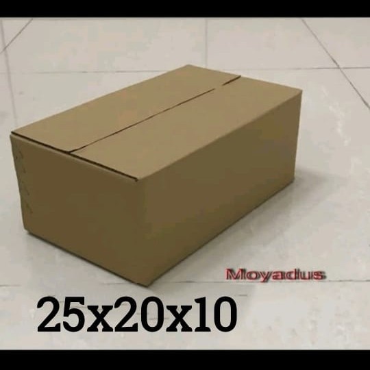 

kardus/karton/box Uk. 25x20x10 Cm singlewall polos