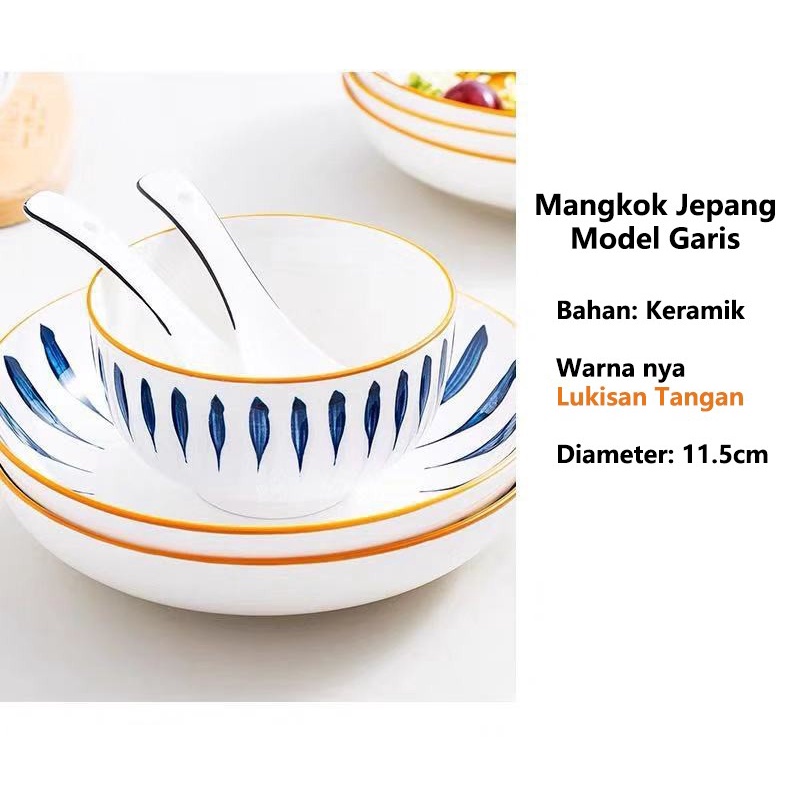 Mangkok Keramik Jepang Style 11.5cm - harga/pc