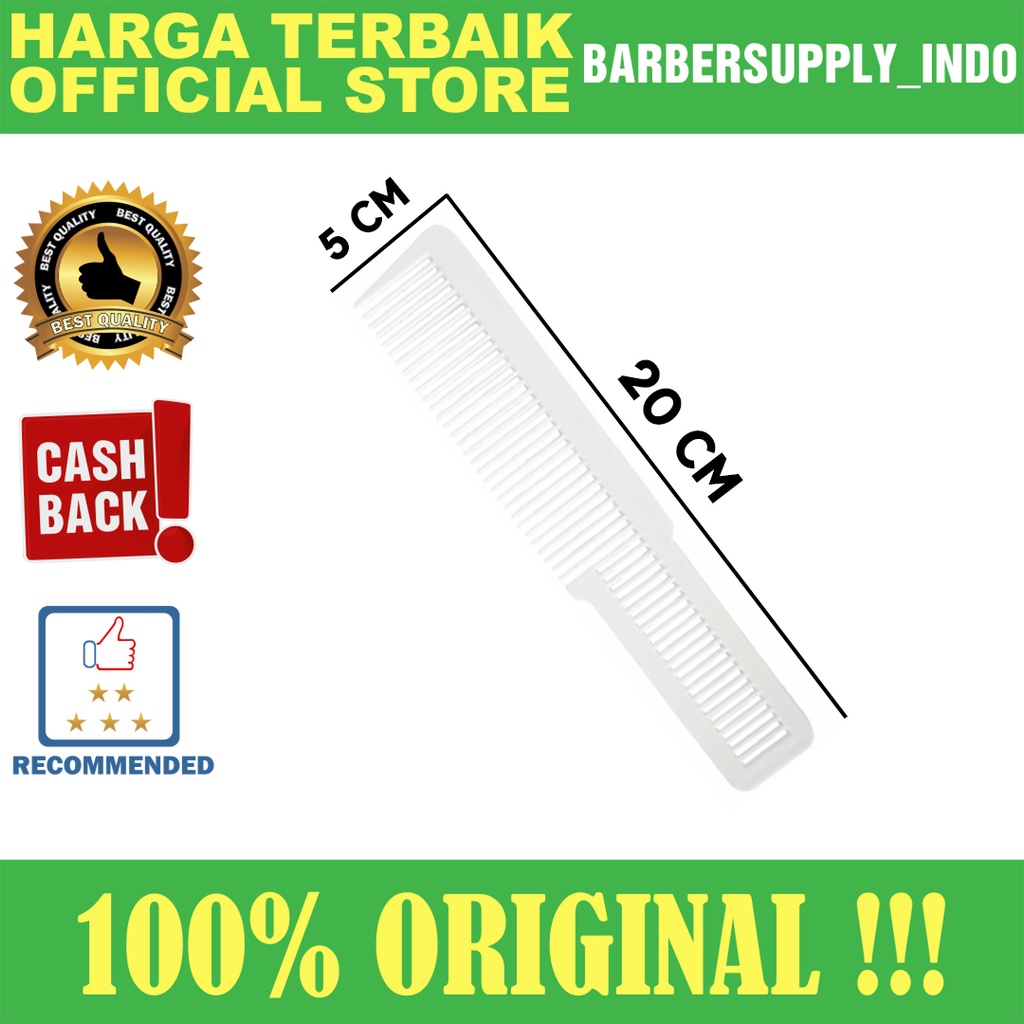 WAHL SISIR FLAT TOP CLIPPER CARBON / COMB ANTISTATIK BARBER PANGKAS