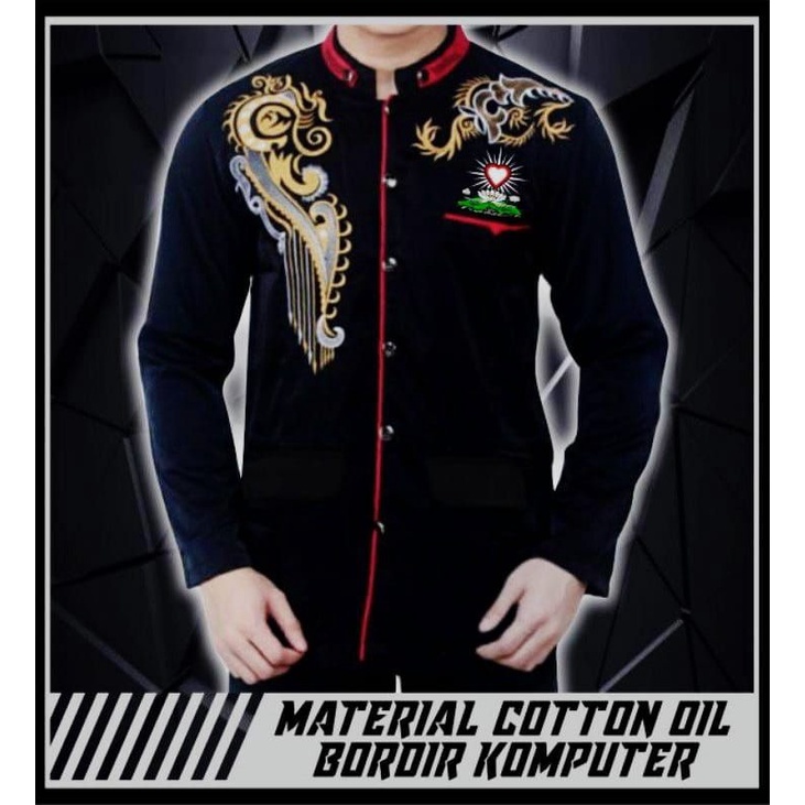 Jasco PSHT Baju Koko bordir Kemeja Koko bordir lengan panjang