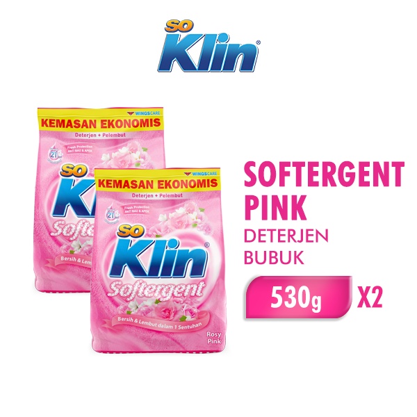 Promo Harga So Klin Softergent Rossy Pink 490 gr - Shopee