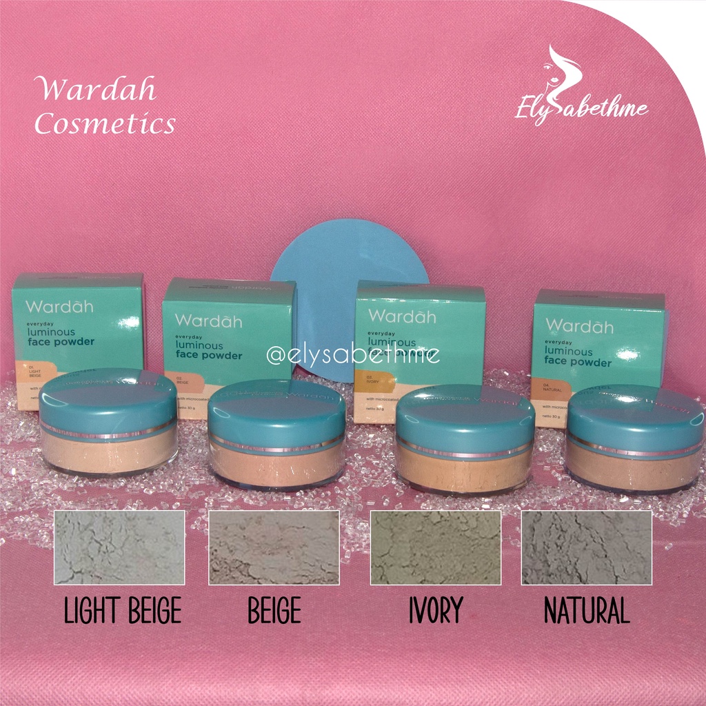 ✿ELYSABETHME✿ 🅆 🄰 🅁 🄳 🄰 🄷 Wardah Everyday Luminous Face powder bedak premium anti wajah berminyak kosmetik halal