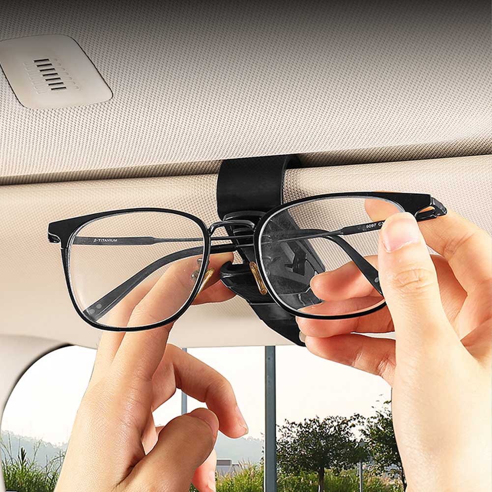 Kotak Kacamata Mobil Auto Sun Visor Glasses Holder Sunglasses Clip Card Holder Eyeglasses Aksesoris Mobil Interior