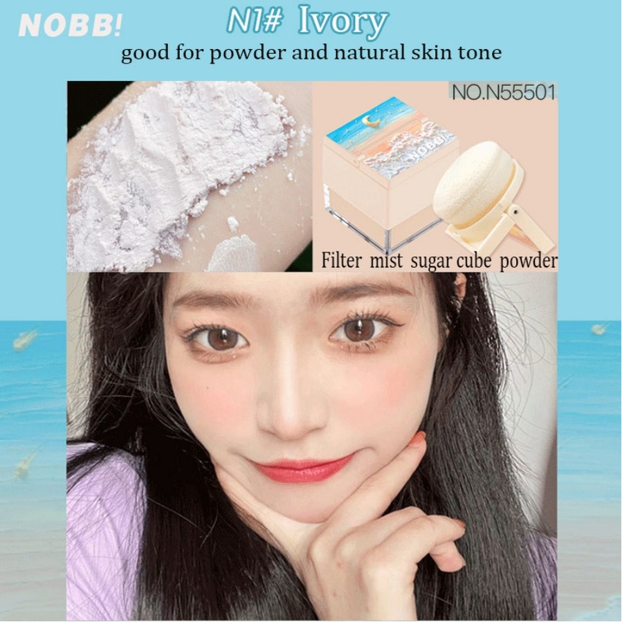 [BPOM][100%ORI&amp;READY]NOBB！Filter Soft Fog Small Cube Sugar Loose Powder -Oil Control Brightening Loose Powder N55501