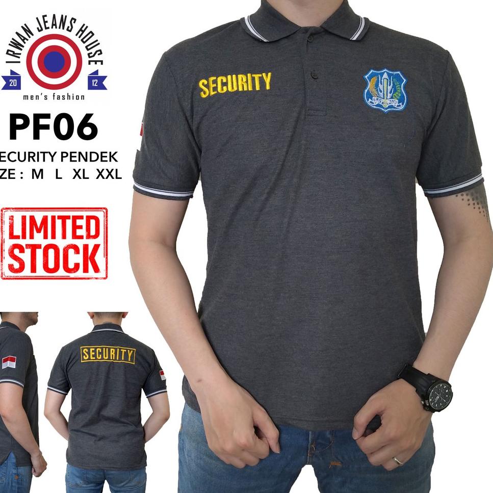 Sale KAOS SECURITY LENGAN PANJANG BORDIR , BAJU KERAH SATPAM SECURITY , KAOS POLO PRIA