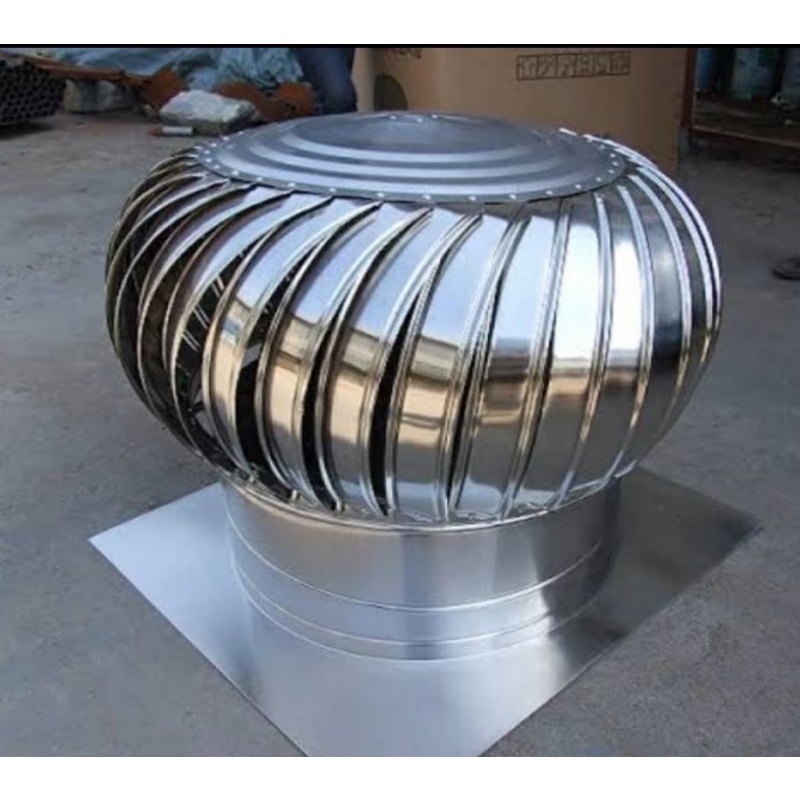 TURBIN VENTILATOR ATAP RUMAH/PABRIK/RESTO/ UK 12INCH STAINLESS