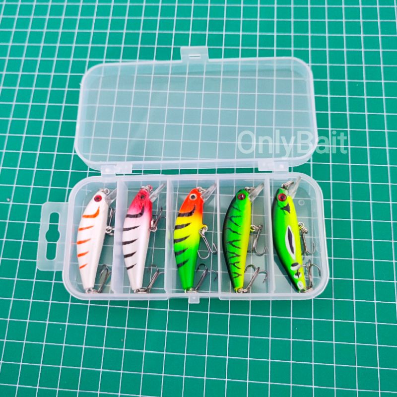 Paket Minnow UL + Box Lure 5cm 6,5gram Umpan Casting Ultralight