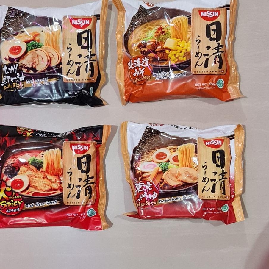 

(TERBARU) NISSIN Ramen Hokkaido Miso / Tokyo Shoyu / Kyushu Black / Umakara Spicy 106 Gram ( 1 Saset )