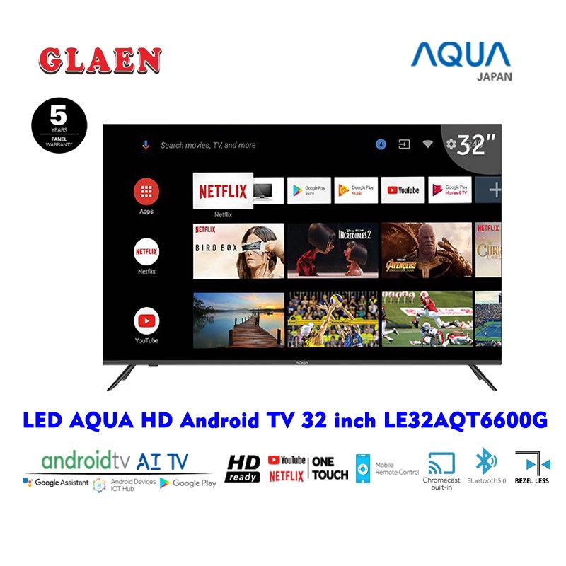 Android TV Aqua HD 32 inch LE32AQT6600G | LED Aqua 32 inch Digital Tv