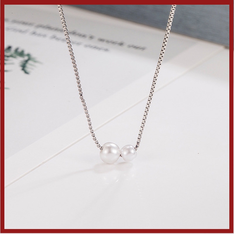 Kalung Mutiara Dua Shell Untuk Wanita U1121