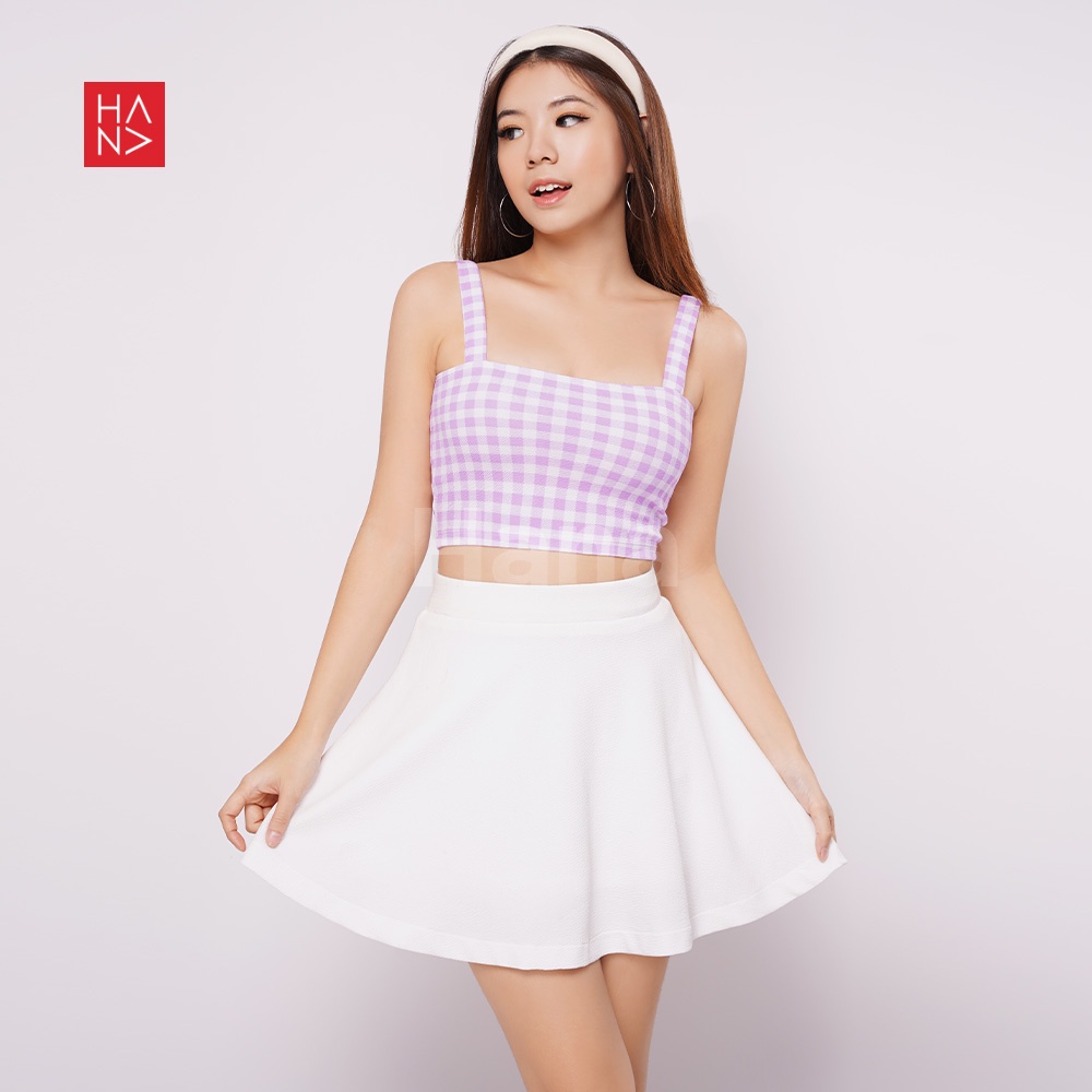 Hana Fashion - Fiona Cute Crop Tank Top Wanita - CT283