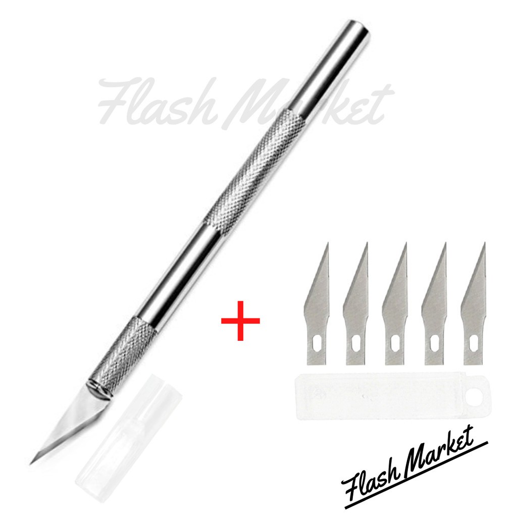 

✅hemadeteur✅ Pen Cutter Pisau Presisi / STEK/CUTTING STICKER / 1 pcs + 5 refill