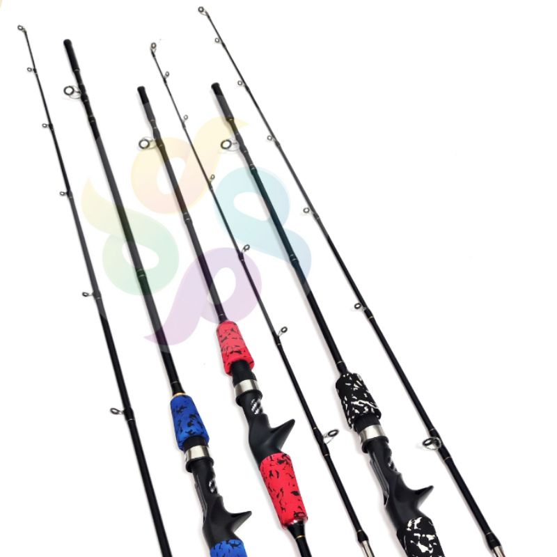 murah joran pancing casting lentur medium fiber solid padat baitcasting ajiro samurai baitcasting 150 165 180 198 cm cod