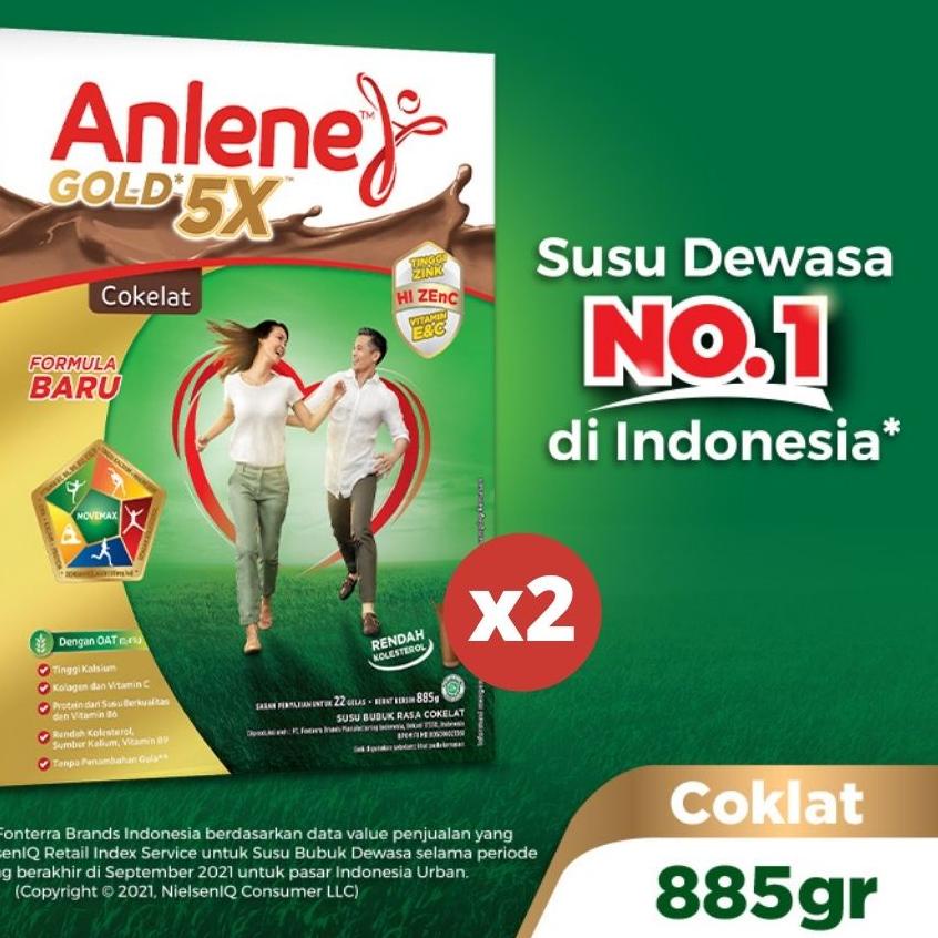 

FREE ONGKIR!Anlene Gold 5X Susu Bubuk Cokelat 2 x 885g - Nutrisi Tulang, Sendi, dan Otot|KD3