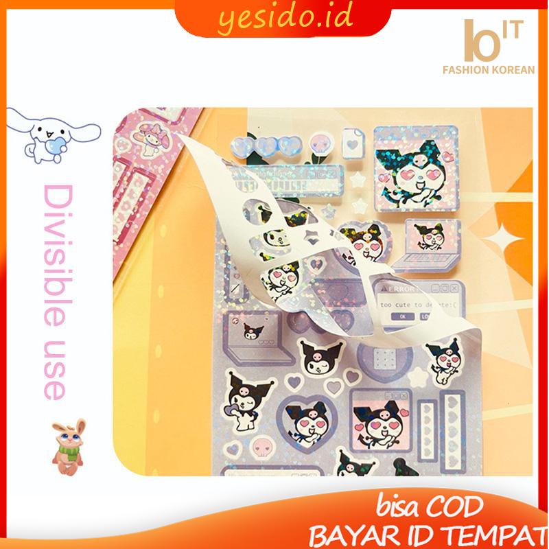 

[COD✨Ready stock]stiker sanrio lucu kuromi steve sparkling cinnamoroll stikers jurnal toploader deco material sticker-YES