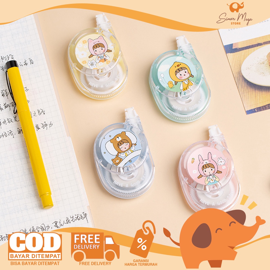 

Pudding Girl Pocket Mini Correction Tape / Mini Correction Tape / Tipe X Kertas Bentuk Motif Lucu Unik Murah
