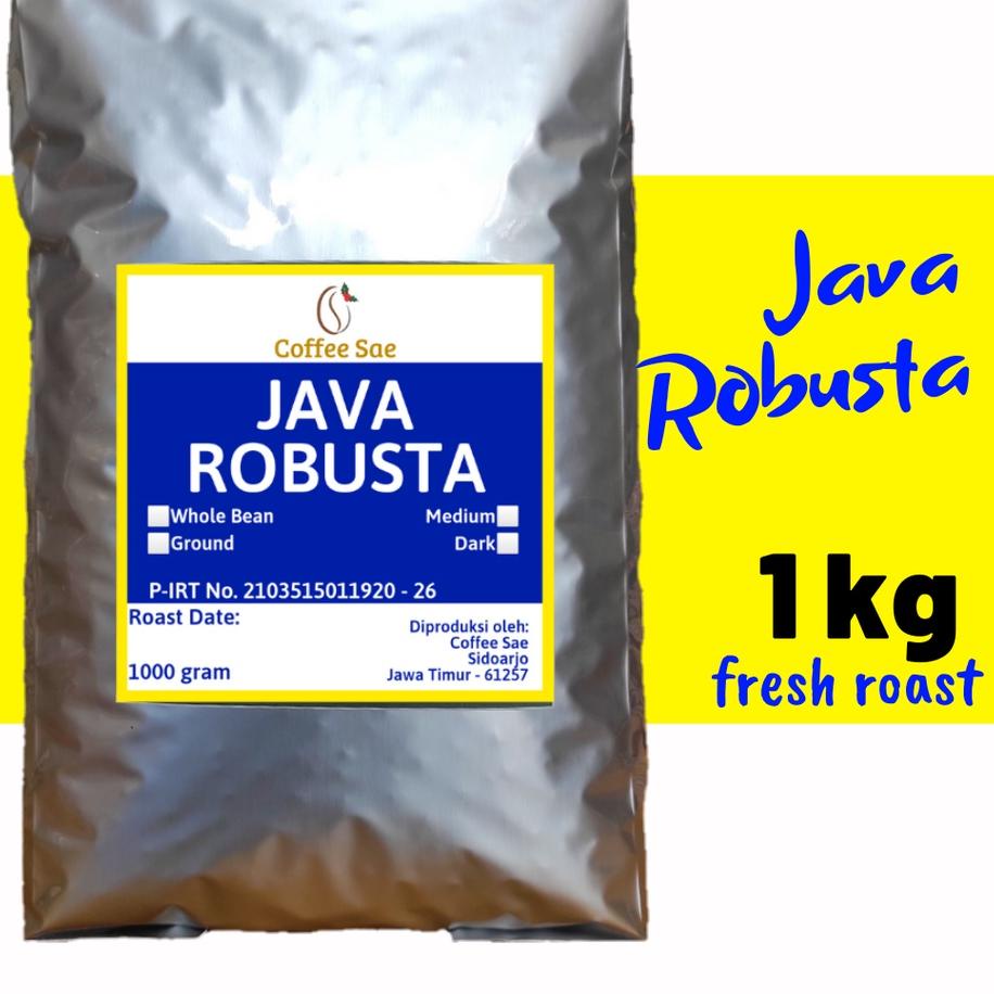 

limited Edition✔️KOPI ROBUSTA JAVA 1 kg BIJI atau BUBUK Roasted Robusta Coffee 1kg|SQ1