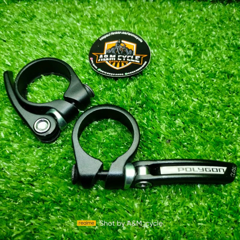 Seatclamp polygon 35mm quick release alloy penjepit tiang sadel sepeda polygon seat clamp