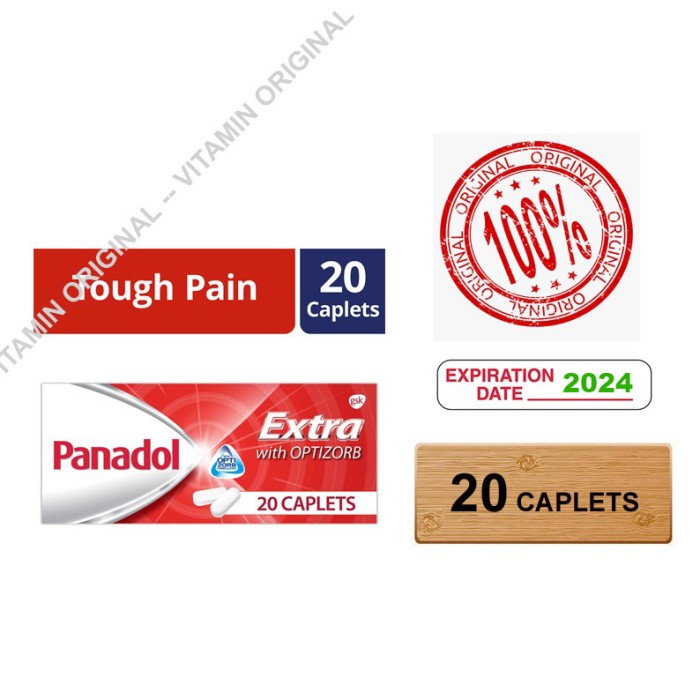 Panadol Extra With Optizorb Singapore , 20 Caplets