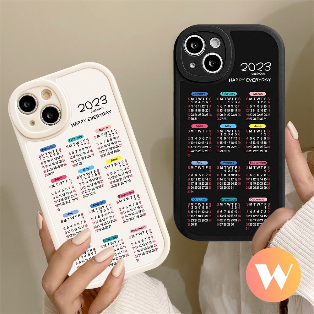 2023kalender Happy Everyday Case Realme C31 C25 C11 C25s C35 C30s C12 C30 C20 C25Y GT C17 C21Y 8i 5s 8 5 9i 6s 7i 8Pro 6i 5i 6 C21 C15 C2 C20A C3 C17 Soft Tpu Couple Cover