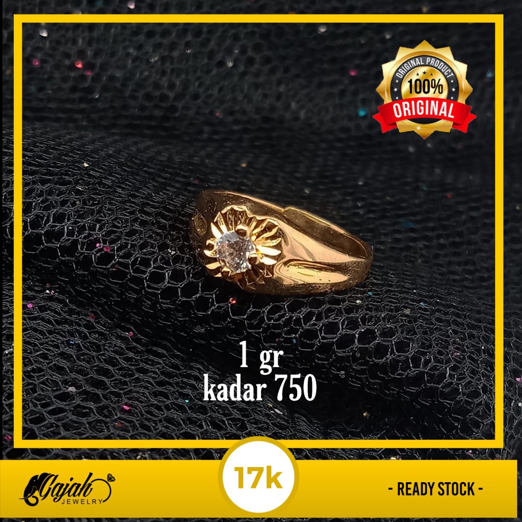 Cincin anak emas 17k - 1 gr kadar 750 - 4058