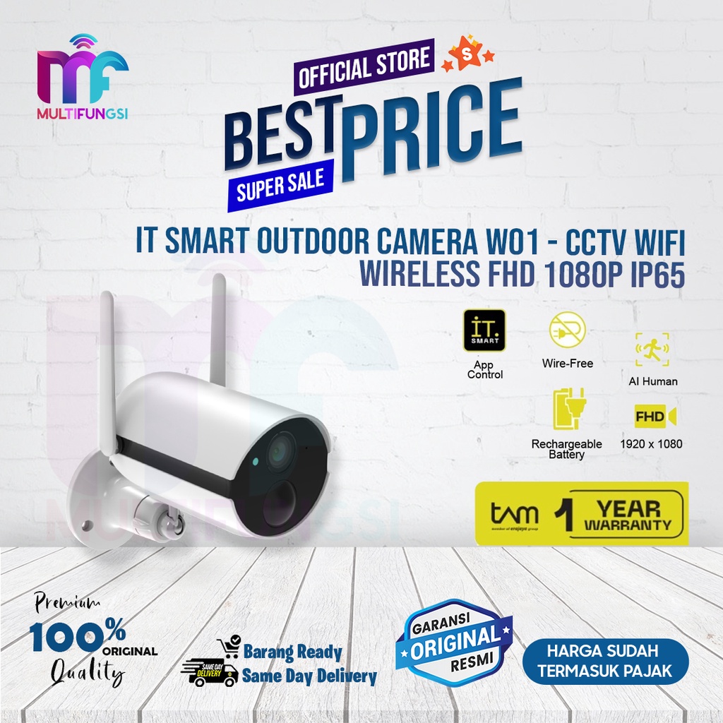 IT Smart Outdoor Camera W01 - CCTV Wifi Wireless FHD 1080P IP65