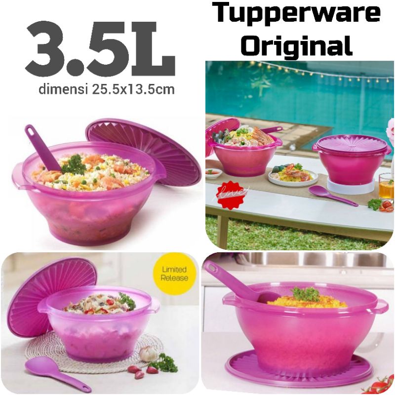 Tupperware Original Wadah Nasi Goreng Nasi Kuning Wadah Saji Besar Makanan Berkuah