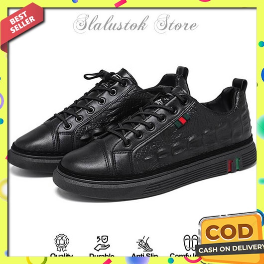 Sepatu Sneakers Pria  Theafter Sepatu Putih Dan Sepatu Hitam Pria Trendy New Model Sepatu Sneaker Pr