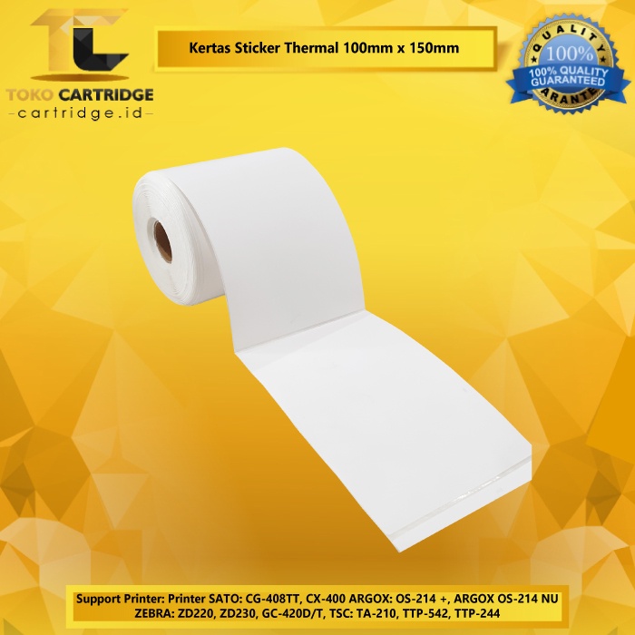 kertas Stiker Barcode Kertas Resi 100x100 100x150 78x100 Roll 500pcs new Murah