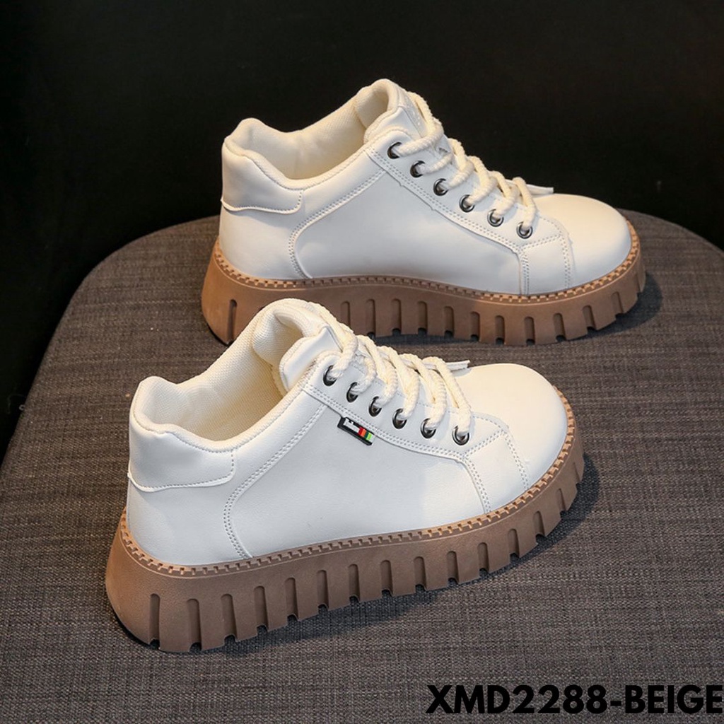 SEPATU SNEAKERS WANITA MODEL BOOTS KECE INSOLE NYAMAN LUAR KEREN BAHAN PU IMPORT MD2288