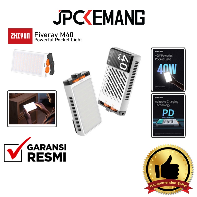 Jual Zhiyun Fiveray M40 Pocket LED Video Light Studio Lighting M 40