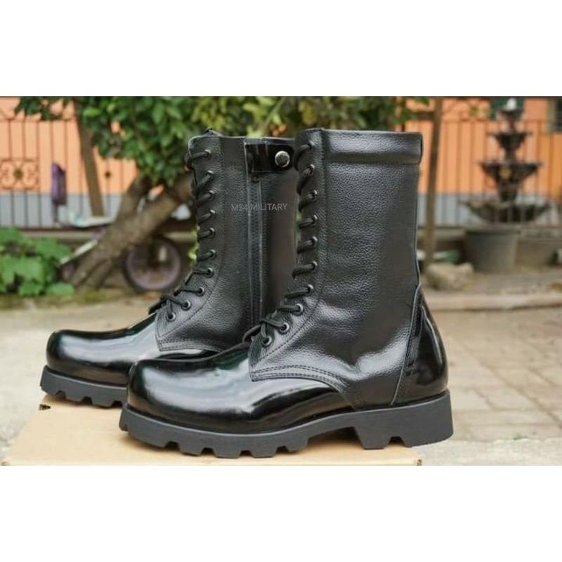 SEPATU PDL KULIT JERUK KULIT KILAP, PDL NINJA, SEPATU ASLI KULIT SAPI NON SINTETIS SOL RADIAL SEPATU PDL TNI POLRI SCURITY SATPAM